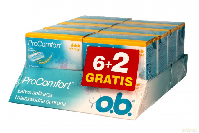 O. B. ProComfort Normal komfortowe tampony 8 op. -(6 + 2)