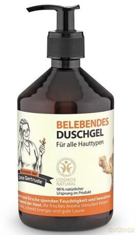 Oma Gertrude Żel do mycia ciała tonizujący Organiczny Imbir i Wiśnia 500 ml