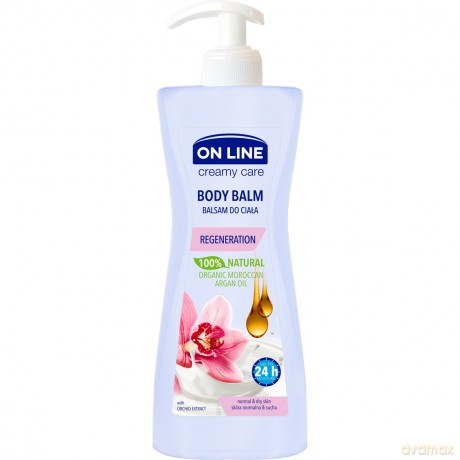 On Line Creamy Care Balsam do ciała regenerujący Olej Arganowy i Orchidea 400 ml