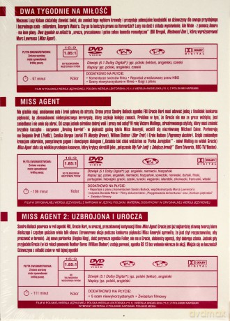 Zabawna Sandra Bullock w komedii: Dwa tygodnie na miłość / Miss Agent / Miss Agent 2 [BOX] [3DVD]