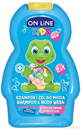On Line Kids Szampon 2w1 Guma Balonowa 250 ml