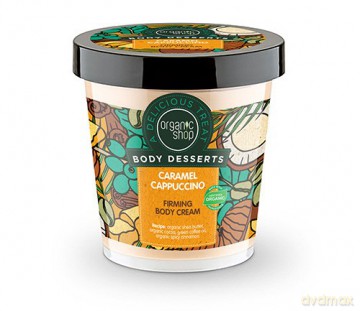 Organic Shop Body Desserts Krem do ciała ujędrniający Caramel Cappuccino