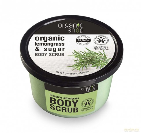 Organic Shop Peeling do ciała Trawa cytrynowa i cukier 250 ml