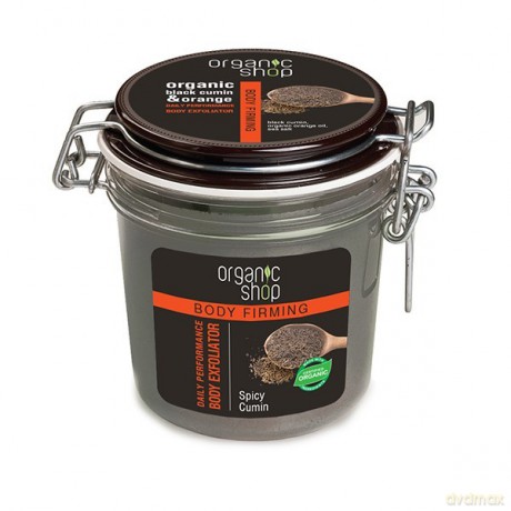 Organic Shop SLIM Scrub do ciała na dzień Pikantny kmin 350 ml