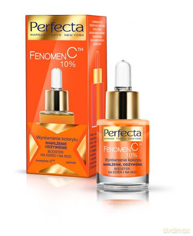 Perfecta Fenomen C 10% Booster Wyrównanie kolorytu,nawilżenie,odżywienie na dzień i noc 15 ml