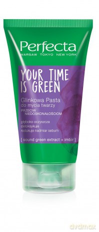 Perfecta Your Time Is Green Glinkowa pasta do mycia twarzy przeciw niedoskonałościom 50 ml
