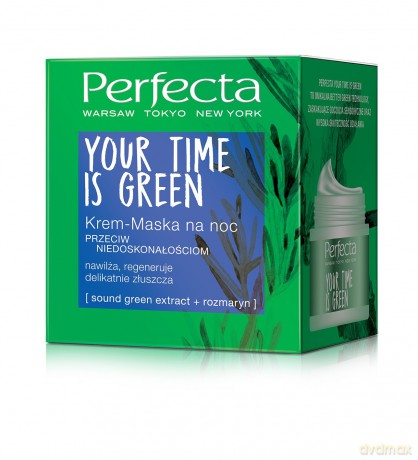 Perfecta Your Time Is Green Krem-maska na noc przeciw niedoskonałościom 50 ml