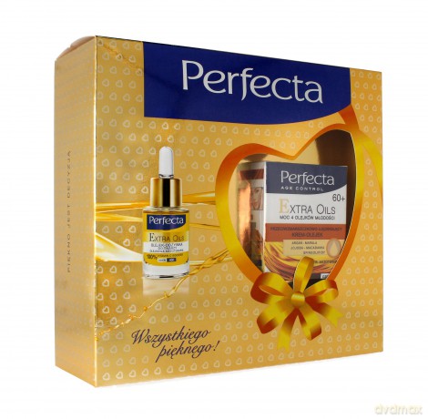 Perfecta Zestaw prezentowy Extra Oils 60 + (krem na dzień/noc 50 ml + olejek d/twarzy 15 ml)