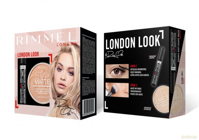 Rimmel London Look Zestaw prezentowy (tusz Extra Super Lash Curve + puder Stay Matte)