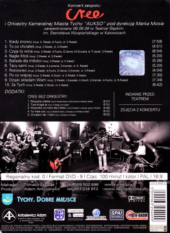 Cree Z Orkiestrą Kameralna Miasta Tychy: Cree 15 (digipack) [DVD]