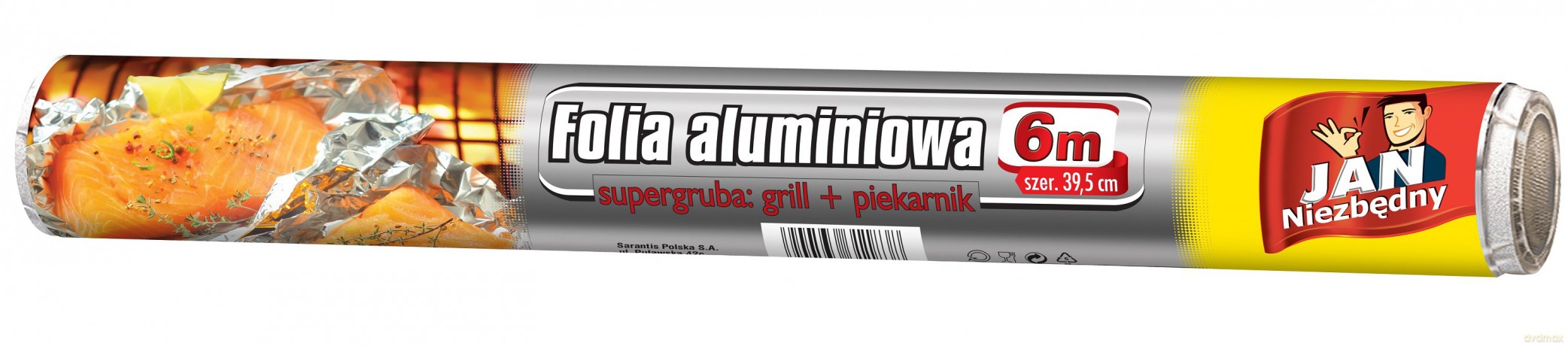 Jan Niezbędny Folia aluminiowa supergruba; grill + piekarnik 6m