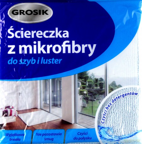Jan Niezbędny Grosik Ściereczka z mikrofibry do szyb i luster 1 szt
