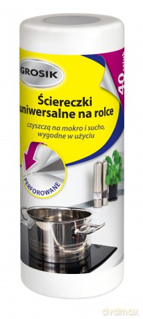 Jan Niezbędny Grosik Ściereczki perforowane na rolce 40szt