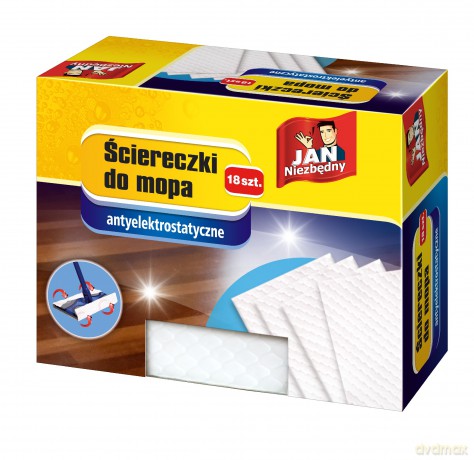 Jan Niezbędny Ściereczki do mopa antyelektrostatyczne 1op. -18szt