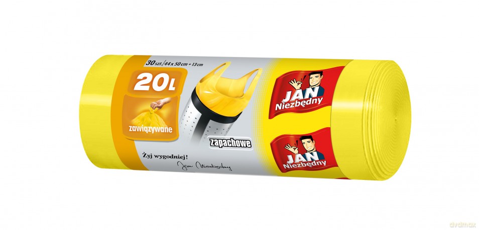 Jan Niezbędny Worki na śmieci zapachowe 20L żółte 1op. -30szt