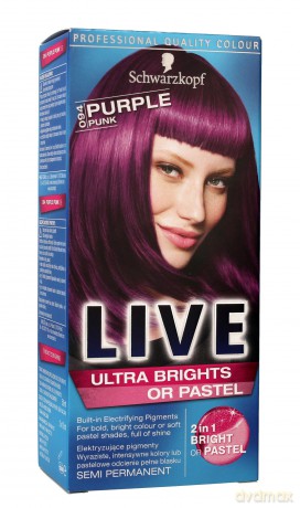 Schwarzkopf Live Krem koloryzujący 2w1 nr 094 Purple Punk Purpurowy Punk 1op.