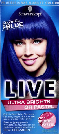 Schwarzkopf Live Krem koloryzujący 2w1 nr 095 Electric Blue Elektryczny Błękit 1op.