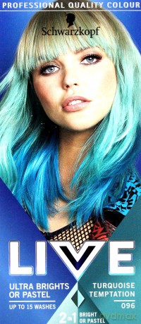 Schwarzkopf Live Krem koloryzujący 2w1 nr 096 Turquoise Temptation Kuszący Turkus 1op.