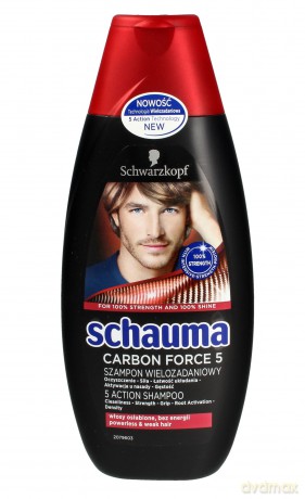 Schwarzkopf Schauma Szampon do włosów Carbon Force 5 400 ml