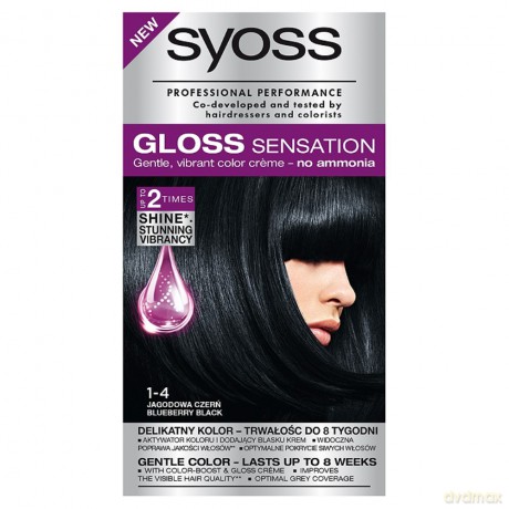 Schwarzkopf Syoss Gloss Sensation Farba do włosów 1-4 Jagodowa Czerń