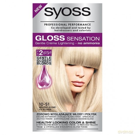 Schwarzkopf Syoss Gloss Sensation Farba do włosów 10-51 Mroźny Blond