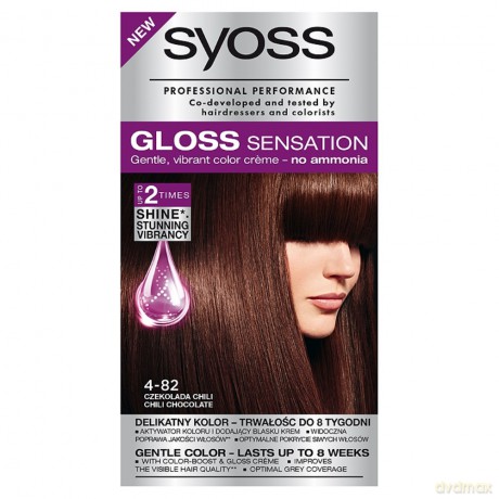 Schwarzkopf Syoss Gloss Sensation Farba do włosów 4-82 Czekolada Chili