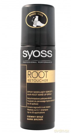 Schwarzkopf Syoss Root Retoucher Spray maskujący odrosty - Ciemny Brąz 120 ml