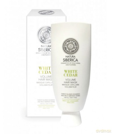 Siberica Natura Blanche Maska do włosów Objętość Biały Cedr 200 ml