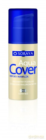 Soraya Aqua Cover Podkład kryjąco-nawilżający nr 203 ciepły beż 30 ml