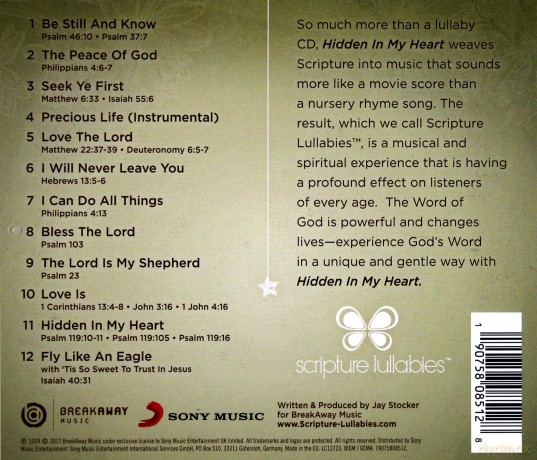 Scripture Lullabies: Hidden in My Heart (A Lullaby Journey Through Scripture) [CD]