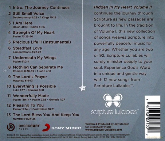 Scripture Lullabies: Hidden in My Heart (A Lullaby Journey Through Scripture) vol. II [CD]