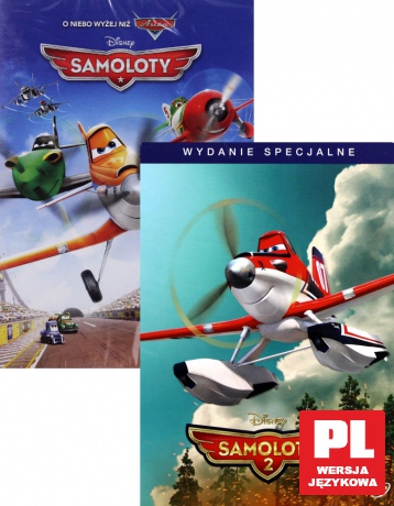 Samoloty /  Samoloty 2 (Edycja Specjalna z Naklejkami) Pakiet (Disney) [2DVD]