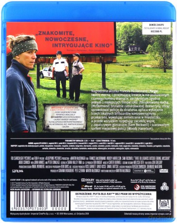 Trzy billboardy za Ebbing, Missouri [Blu-Ray]