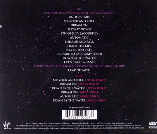 Amy Macdonald: Under Stars (Live In Berlin 2017) [CD]+[DVD]