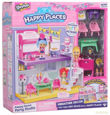 HAPPY PLACES SHOPKINS - Zestaw Happy Home Party Studio [FIGURKA]