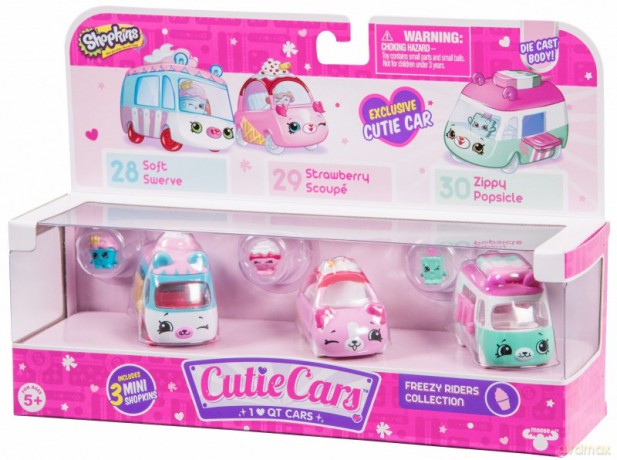 SHOPKINS CUTIE CARS 3-pak, Frezzy Riders [FIGURKA]