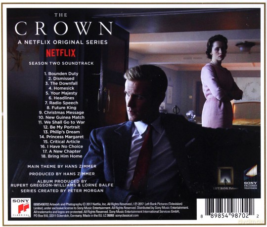 The Crown Season Two soundtrack (Rupert Gregson-Williams) [CD]