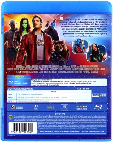 Strażnicy Galaktyki / Strażnicy Galaktyki 2 Pakiet [2xBlu-Ray]