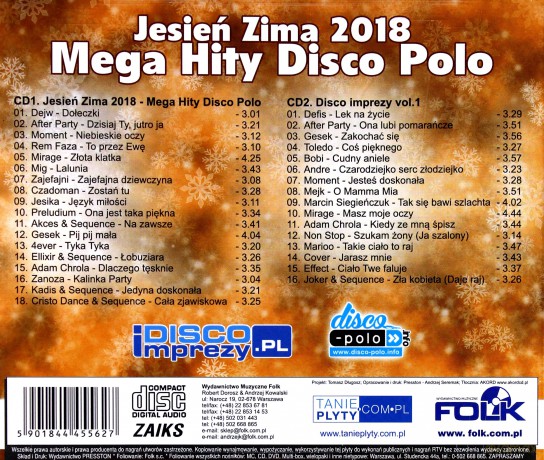 Jesień Zima 2018 Disco Polo MEGA Hits [2CD]