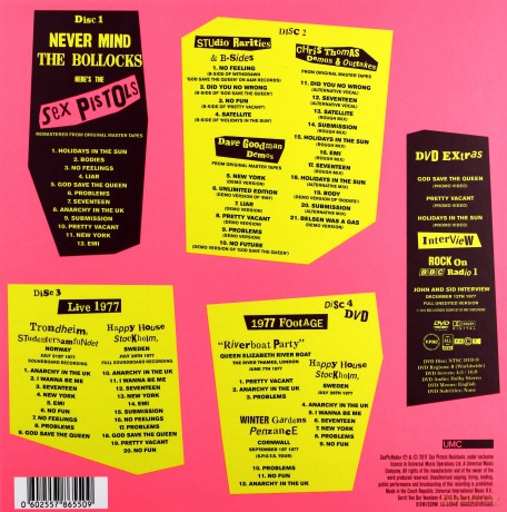 Sex Pistols: Never Mind The Bollocks, Here's The Sex Pistols (Super Deluxe) (Limited) [BOX] [3CD]+[DVD]