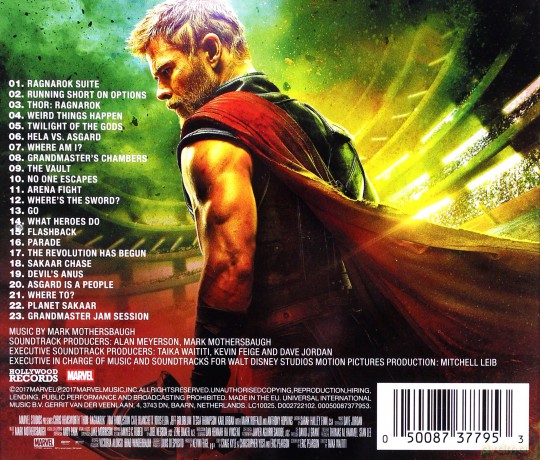 Thor: Ragnarok soundtrack (Mark Mothersbaugh) [CD]