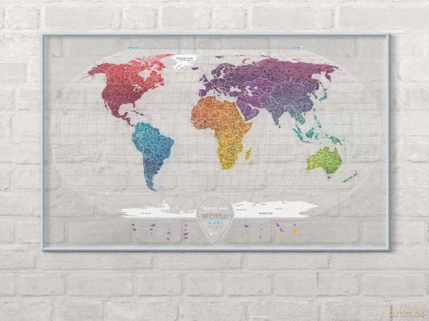 Mapa zdrapka świat. Travel map air world
