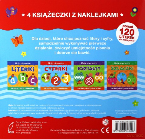 Moje pierwsze literki, cyferki, szlaczki, kształty [KSIĄŻKA]