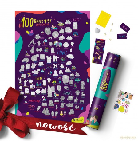 Plakat zdrapka 100 Bucketlist Love Edition [PLAKAT]