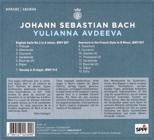 Yulianna Avdeeva: Johann Sebastian Bach (digipack) [CD]