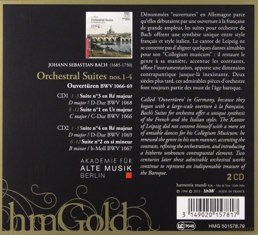 Bach: Orchestral Suites Akademie Fur Alte Musik Berlin (digipack) [2CD]