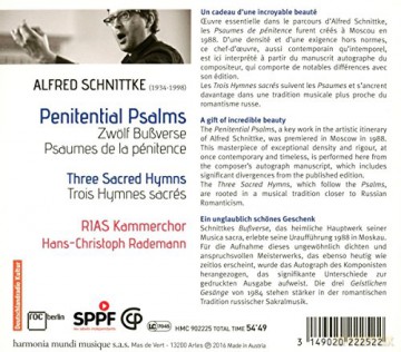 Schnittke: Penitential Psalms Rias Kammerchor (digipack) [CD]