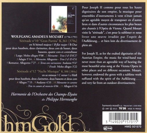 Mozart: Serenade Gran Partita Herreweghe (digipack) [CD]