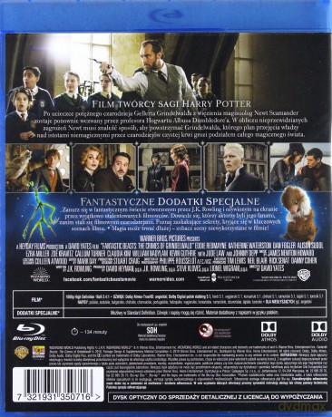 Fantastyczne zwierzęta: Zbrodnie Grindelwalda [Blu-Ray]
