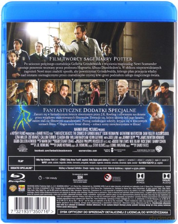 Fantastyczne zwierzęta: Zbrodnie Grindelwalda [Blu-Ray]